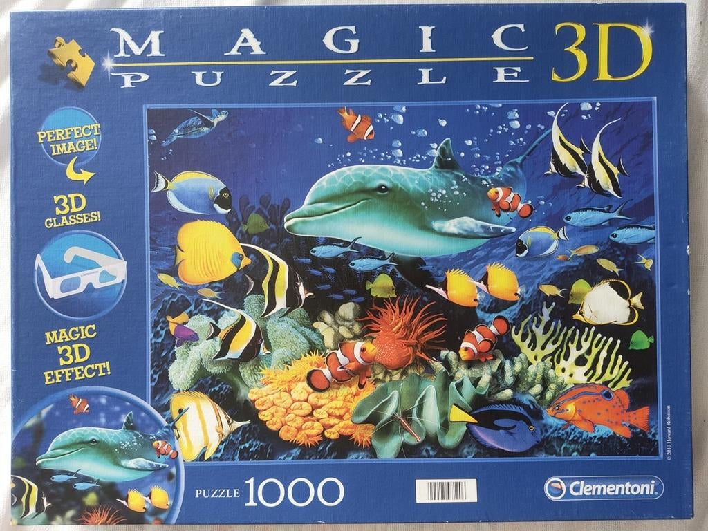 Clementoni 3D Puzzel Dolfijn Rif - 1000 stukjes, Ophalen, Gebruikt