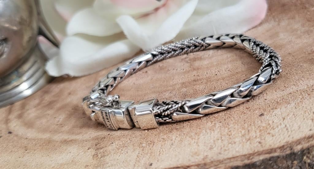 Best to Buddha armband George Mix 925Zilver maat 18 en 19, Ophalen of Verzenden, Nieuw, Zilver, Zilver