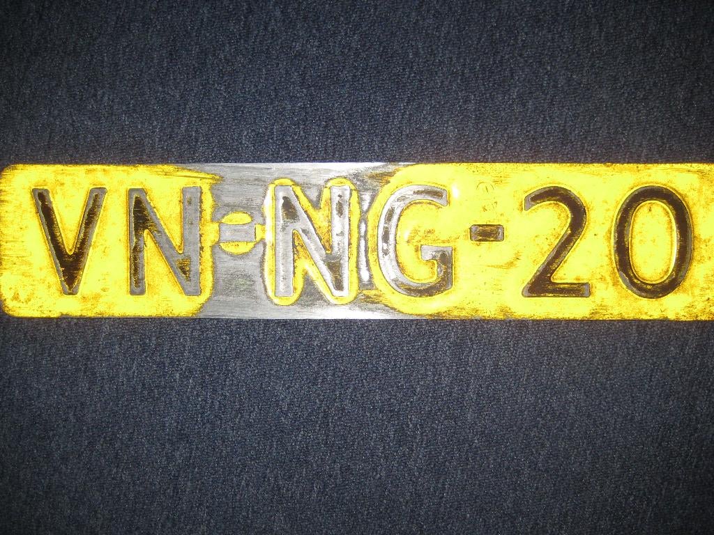 oude Nederlandse kentekenplaat, Ophalen of Verzenden, Gebruikt