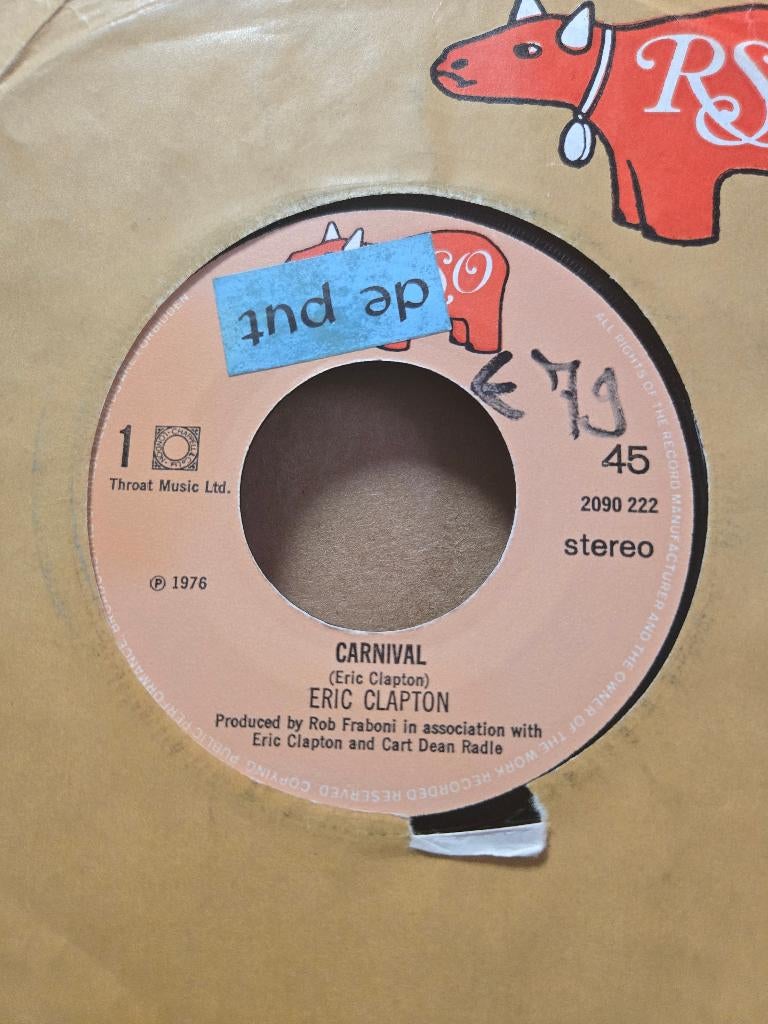 Eric Clapton - Carnival, Cd's en Dvd's, Vinyl Singles, Gebruikt, 7 inch, Single, Ophalen of Verzenden