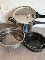 Roestvrijstalen Snelkookpan Fissler met Stoominzet, Ophalen, Gebruikt