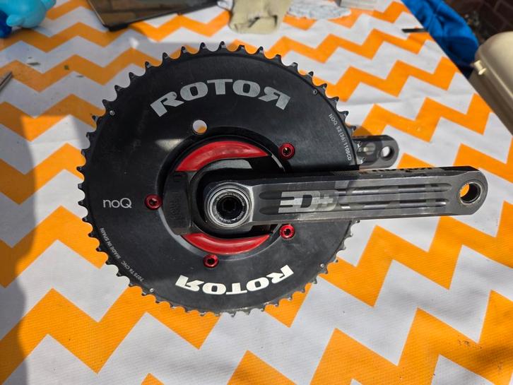 Rotor 3D+ 175mm crank met Power2Max powermeter + 5 bladen, Fietsen en Brommers, Fietsonderdelen, Ophalen of Verzenden
