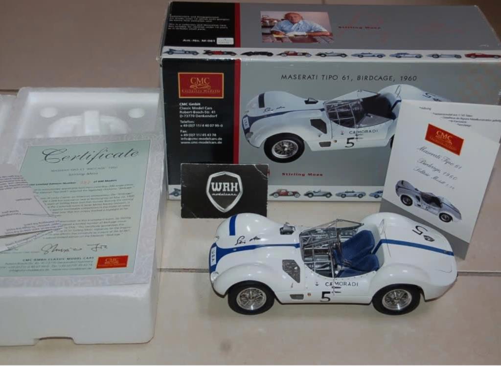 1:18 MASERATI TIPO 61 MOSS #5 Signature M-061 CMC WRH, Verzenden, Zo goed als nieuw, Auto, Overige merken