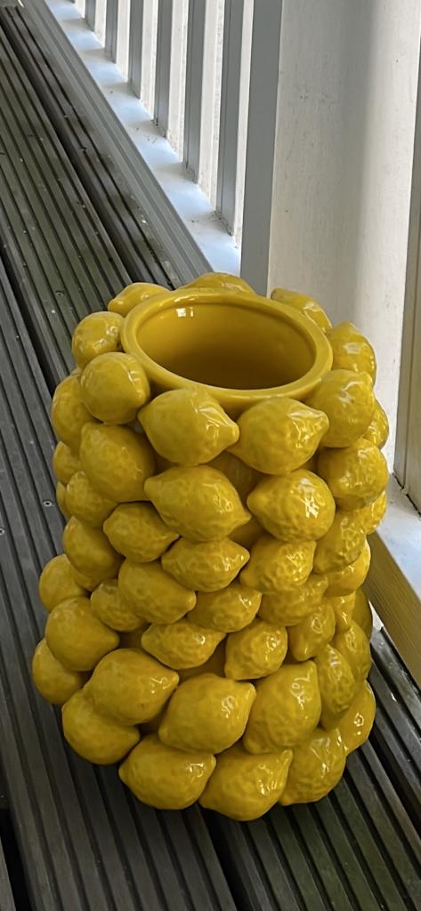 Vaas citroen merk Des Pots, Ophalen, Gebruikt, Overige kleuren, Glas