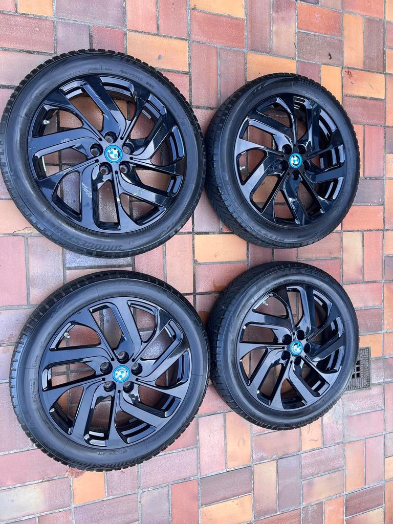 Originele BMW I3 velgen met Blizzak LM-500 winterbanden, Auto-onderdelen, Banden en Velgen, Overige, Gebruikt, 155 mm, Banden en Velgen
