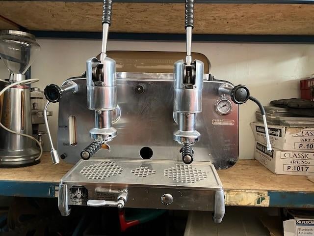 vintage espressomachine / Faema President, Witgoed en Apparatuur, Koffiezetapparaten, Espresso apparaat, 10 kopjes of meer, Refurbished