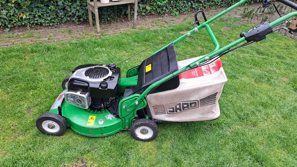 Sabo 54 cm vario benzine grasmaaier., Ophalen, Cirkelmaaier, Gebruikt, Sabo /John Deere