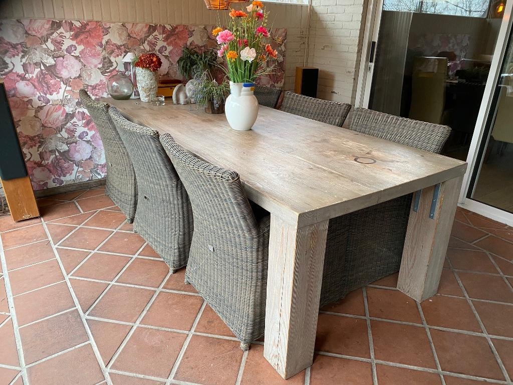 set van 6 tuinstoelen Bellagio met tafel, Ophalen, Zo goed als nieuw, Kunststof