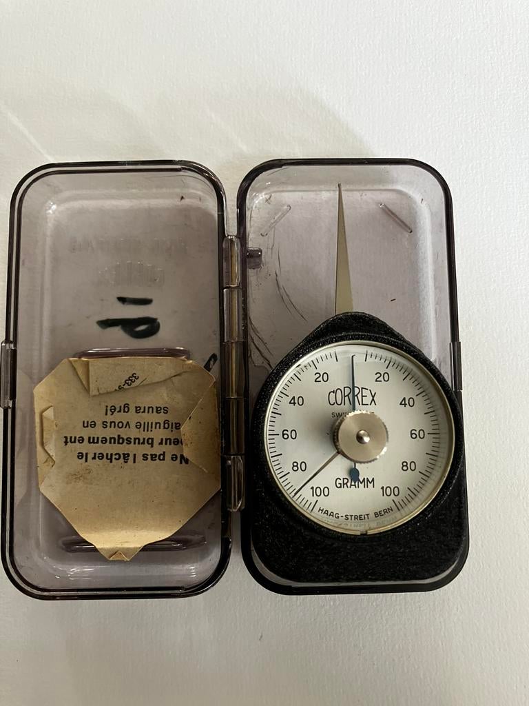 Vintage Correx Haag-Streit Bern spanningsmeter tot 100gr, Ophalen of Verzenden