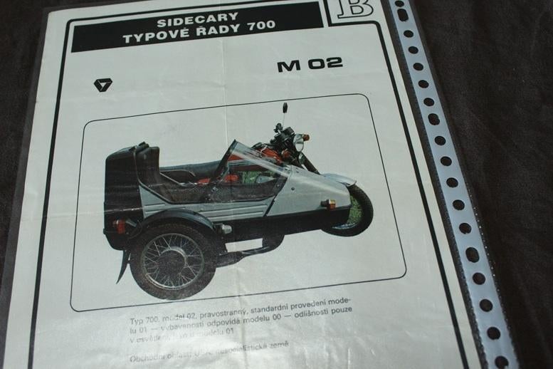 Sidecary 700 zijspan verkoop folder, Motoren, Ophalen of Verzenden, Overige merken