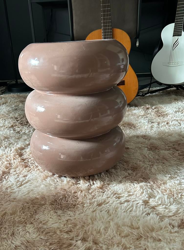 Bijzet/Plantentafeltje, Huis en Inrichting, Tafels | Bijzettafels, Minder dan 55 cm, Rond, Zo goed als nieuw, Ophalen