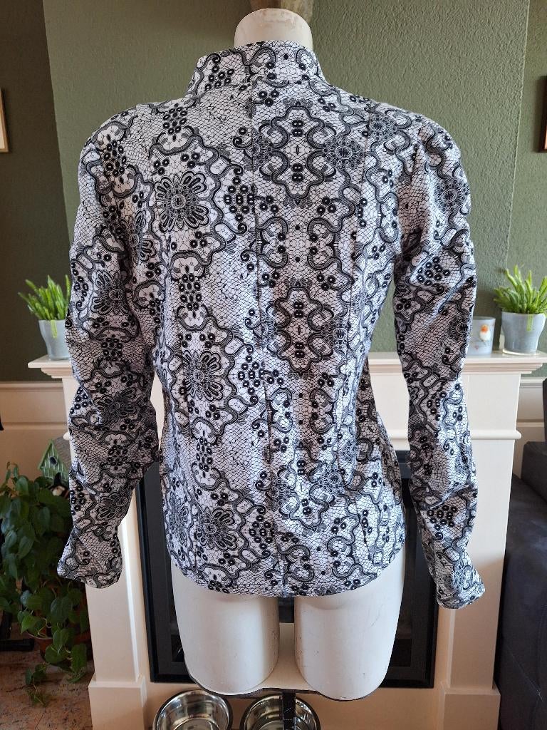 Amy Vermont L 42 44 zwart wit vest jasje, Kleding | Dames, Verzenden, Wit, Maat 42/44 (L), Zo goed als nieuw