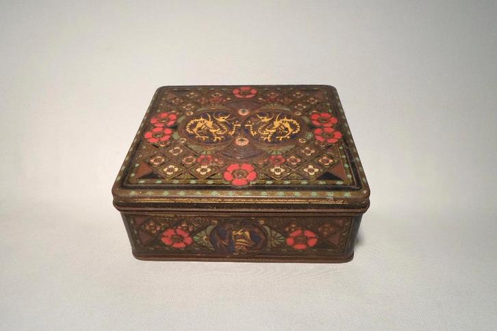 Blik Niemeijer's Koffie en Thee Draken, Verzamelen, Blikken, Gebruikt, Overige, Ophalen of Verzenden