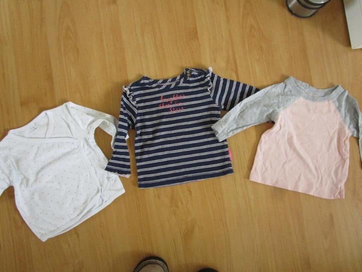 Noppies - H&M - Prenatal - drie shirts maat 62, Kinderen en Baby's, Babykleding | Maat 62, Zo goed als nieuw, Meisje, Shirtje of Longsleeve