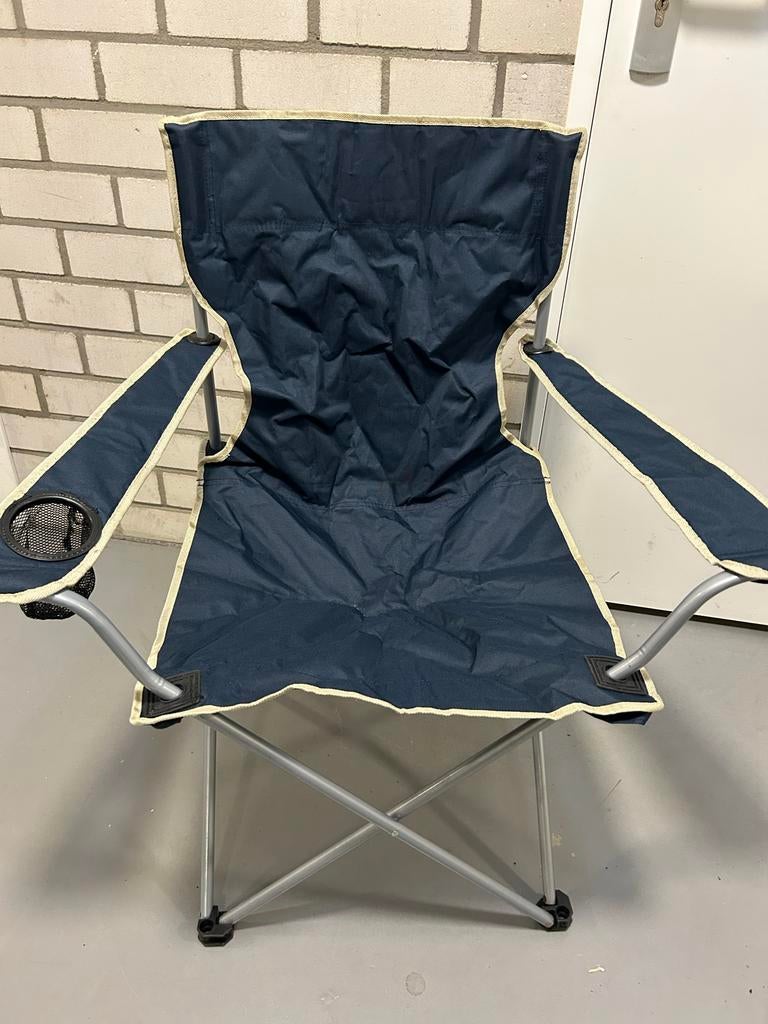 2 Blauwe Regisseurstoelen - Opvouwbaar en Draagbaar, Ophalen, Gebruikt, Campingstoel
