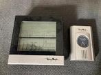 Binnen/buiten thermo en hygrometer met klok/alarm, Ophalen of Verzenden, Zo goed als nieuw, Binnenthermometer