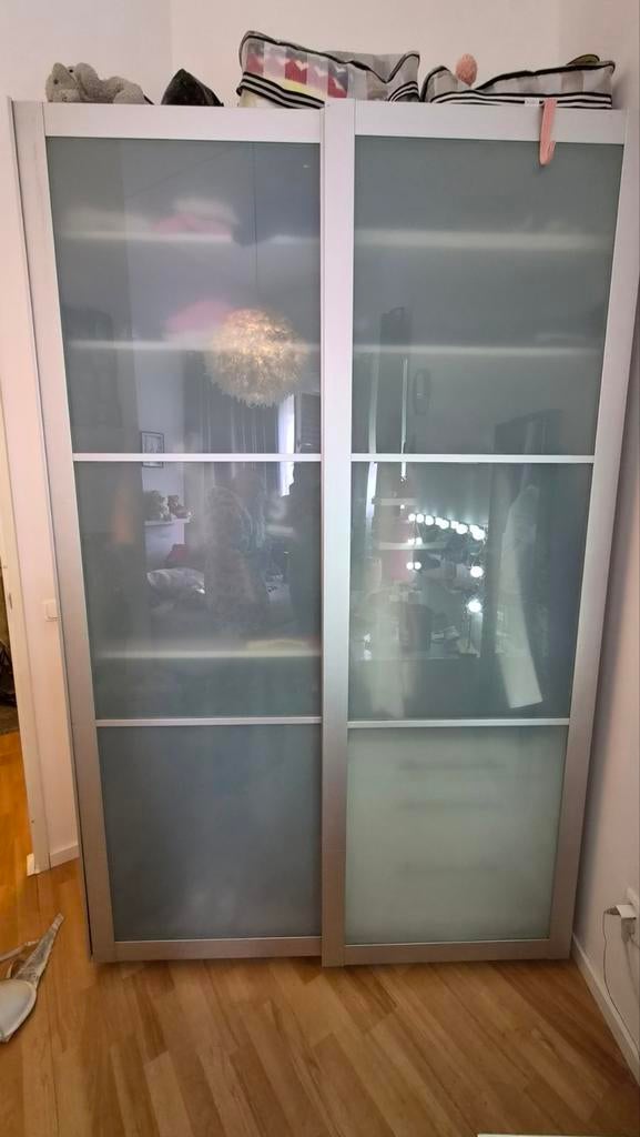 IKEA PAX Kledingkast met schuifdeuren, 150x236x63 cm, Gebruikt, 100 tot 150 cm, 200 cm of meer, 50 tot 75 cm