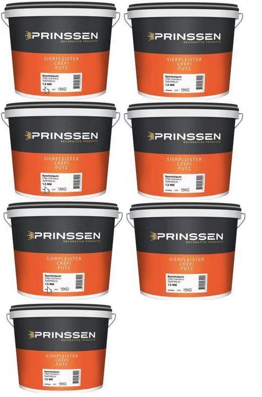 7X Prinssen Spachtelputz/Sierpleister 1,5 Mm 15 kg Wit Nieuw, Doe-het-zelf en Verbouw, Ophalen, Nieuw, Overige typen
