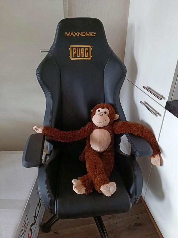 Zeer zeldzaam Maxnomic PUBG Gaming stoel nieuw in doos, Huis en Inrichting, Bureaustoelen, Nieuw, Bureaustoel, Zwart, Gaming bureaustoel