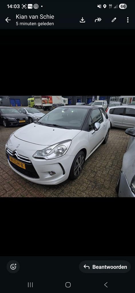 Citroën DS3 1.2 VTI 2012 Wit, Auto's, Citroën, Voorwielaandrijving, Stof, 40 €/maand, 1199 cc