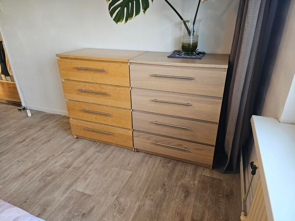 IKEA MALM met 100% uitschuifbare lades + RVS grepen, Huis en Inrichting, Kasten | Ladekasten, Ophalen, 50 tot 100 cm, Zo goed als nieuw