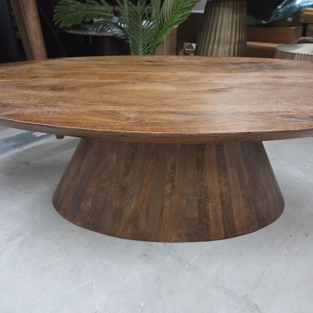 Ovale Salontafel Premana Mangohout, 135 x 75cm Tower Living, Ophalen