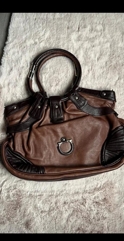 Salvatore Ferragamo, Ophalen of Verzenden, Nieuw, Bruin, Handtas