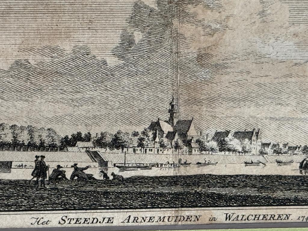 zeeland - Spilman (1745) Arnemuiden / Walcheren P0850-09, Antiek en Kunst, Kunst | Etsen en Gravures, Ophalen of Verzenden, Ets