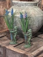 Vaasje kikker met kunst blauwe druifje, Ophalen of Verzenden