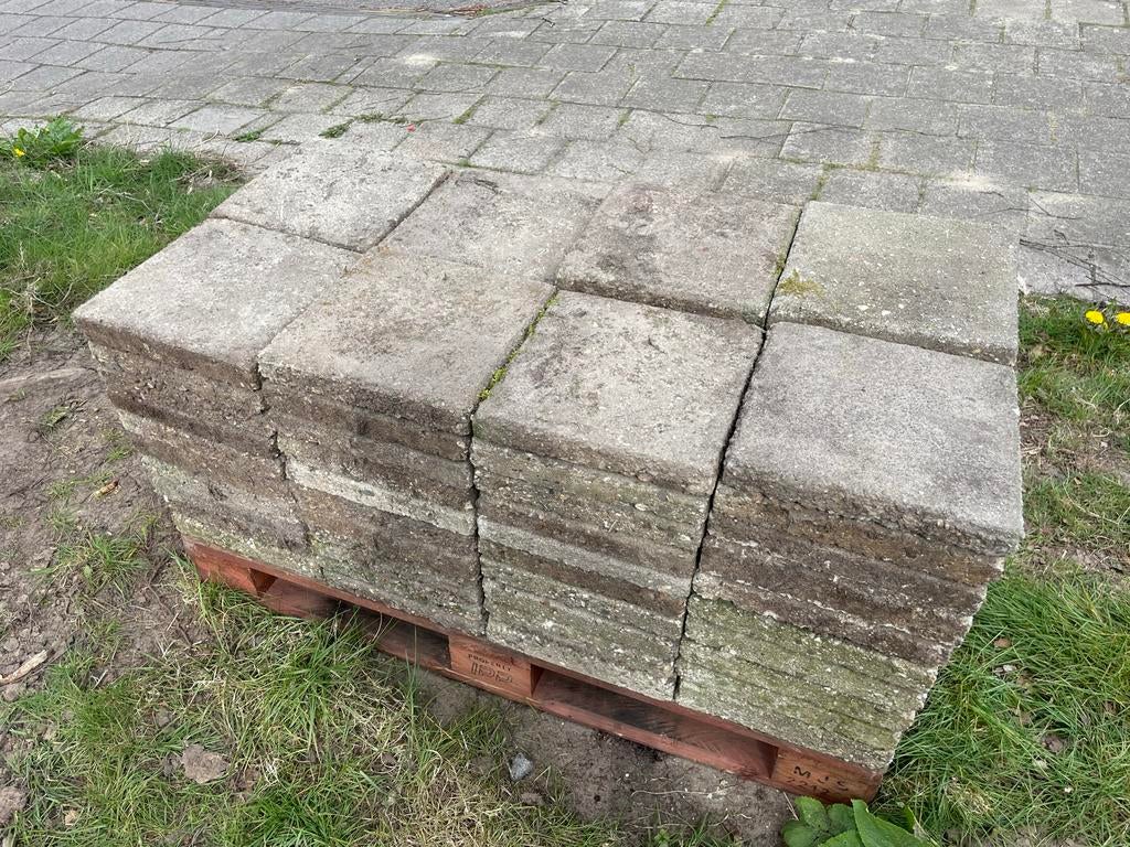 Gebruikte betontegels 30x30 cm, Tuin en Terras, Tegels en Klinkers, Ophalen, Gebruikt, 5 tot 10 m², Beton