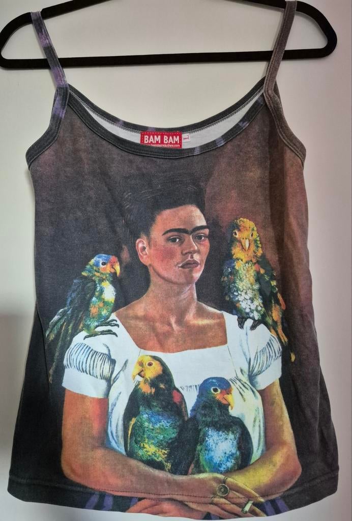 Frida Kahlo top, Ophalen, Zo goed als nieuw, Maat 38/40 (M), Zonder mouw