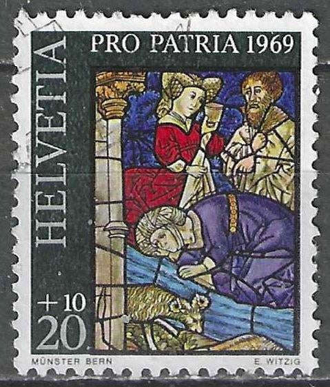 Zwitserland 1969 - Yvert 835 - Glasramen (ST), Postzegels en Munten, Verzenden, Gestempeld