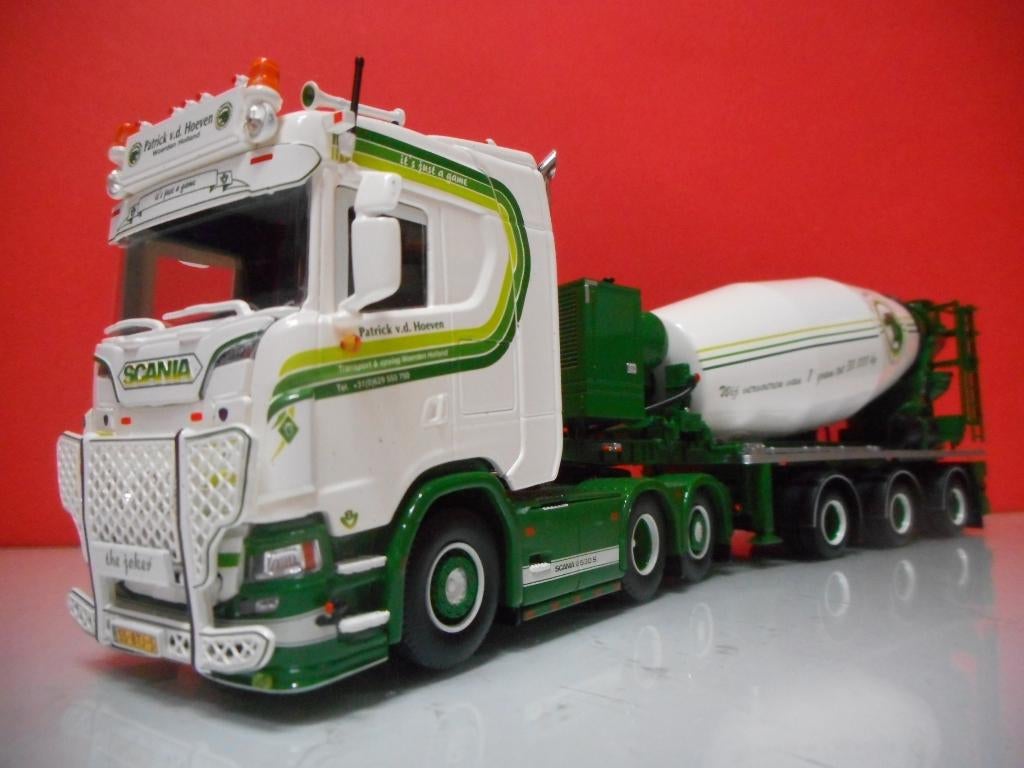 TEKNO SCANIA PATRICK VAN DER HOEVEN BETONMIXER 86681, Ophalen of Verzenden, Nieuw, Bus of Vrachtwagen, Tekno