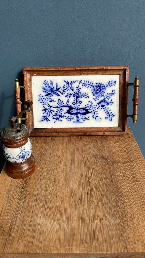 Schattig klein dienblad en pepermolen, Ophalen of Verzenden