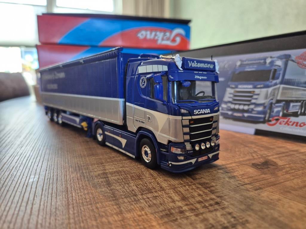 Tekno Scania NG Vekemans &Zn, Hobby en Vrije tijd, Modelauto's | 1:50, Ophalen of Verzenden, Zo goed als nieuw, Bus of Vrachtwagen