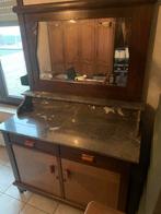 Elegante Commode met Marmeren Tablet en Spiegel, Ophalen