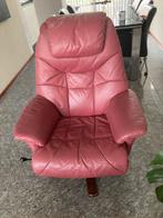 GRATIS! Comfortabele roze fauteuil, Ophalen, Gebruikt, Overige kleuren, Leer
