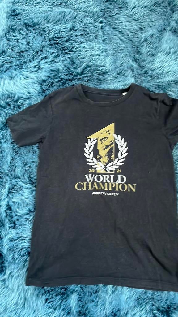 Max verstappen tshirt shirt maat 164, Ophalen of Verzenden, Gedragen, Overige maten, Blauw