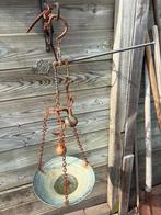 Antieke koperen weegschaal met gewichten, Antiek en Kunst, Antiek | Koper en Brons, Ophalen of Verzenden, Koper