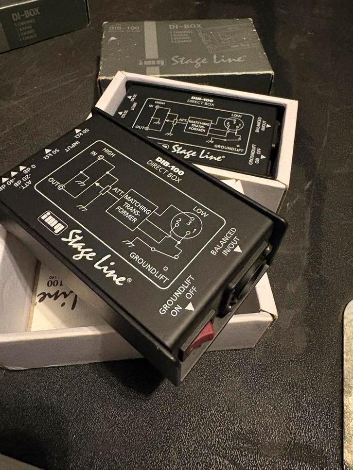 Stage Line DIB-100 Direct Box (2 stuks), Muziek en Instrumenten, Effecten, Zo goed als nieuw, Overige typen, Ophalen of Verzenden