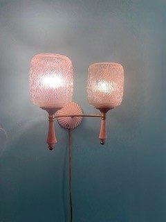 Wandlamp, Huis en Inrichting, Lampen | Wandlampen, Ophalen of Verzenden, Gebruikt, Glas, Romantisch