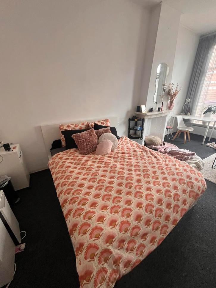 Ikea Tweepersoons Bed met 4 Lades en Hoofdbord, Huis en Inrichting, Slaapkamer | Bedden, Gebruikt, Tweepersoons, 180 cm, 200 cm
