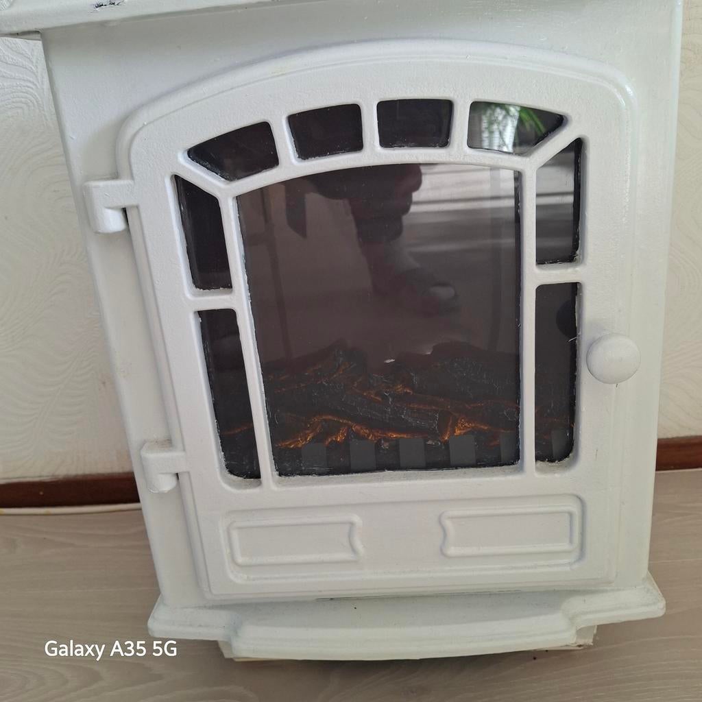 Witte elektrische haard, Huis en Inrichting, Haarden, Ophalen