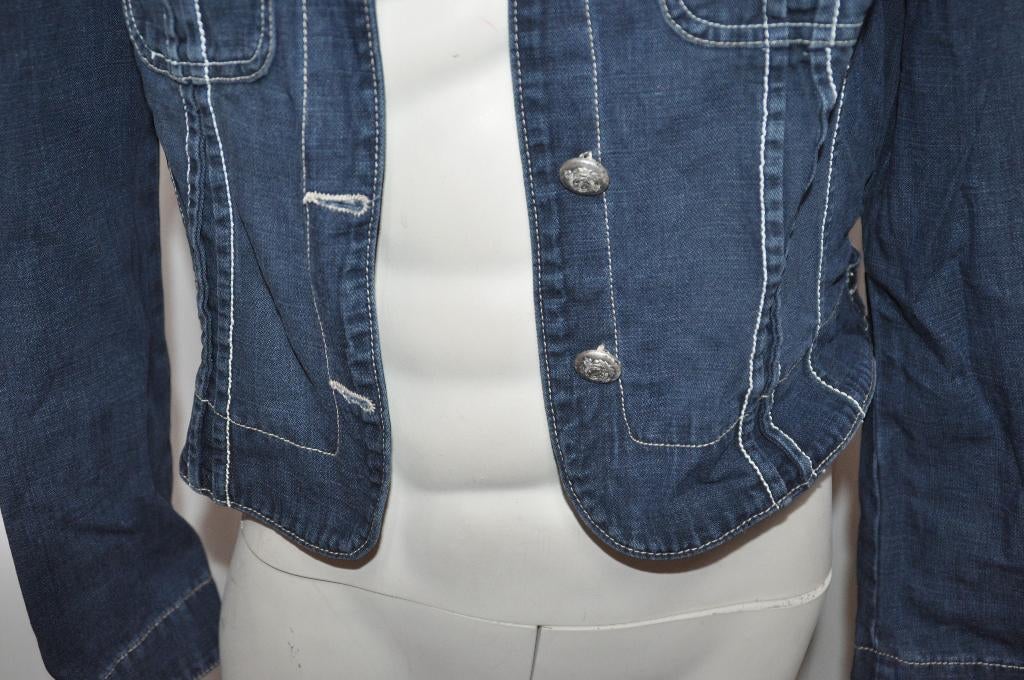 Tuw10 Spijkerjasje Leon maat 42, Kleding | Dames, Grote Maten, Blauw, Leon, Ophalen of Verzenden, Zo goed als nieuw
