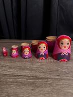Houten Matroesjka Set 5-delig | Handgeschilderd Roze Bloemen, Verzamelen, Ophalen of Verzenden, Zo goed als nieuw