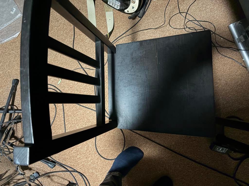 4x IKEA Stefan stoelen - zwart, gebruikt, Ophalen, Gebruikt, Zwart, Vier