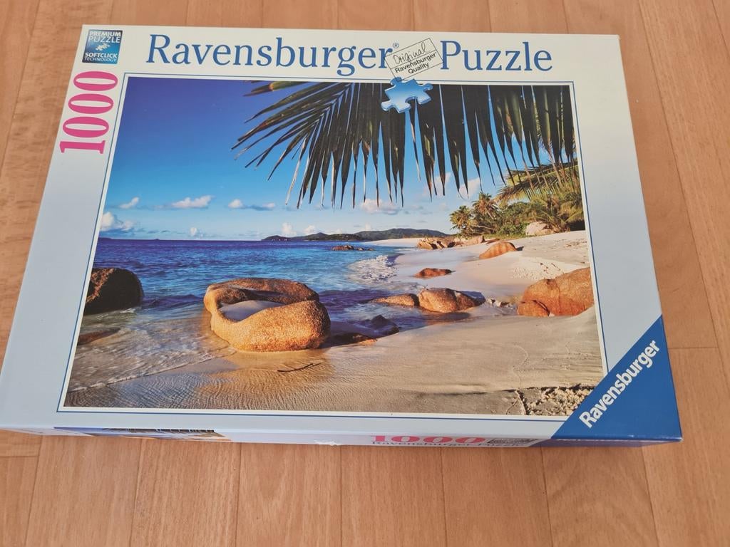 Ravensburger Puzzel 1000 stukjes strand, Ophalen, 500 t/m 1500 stukjes, Gebruikt, Legpuzzel