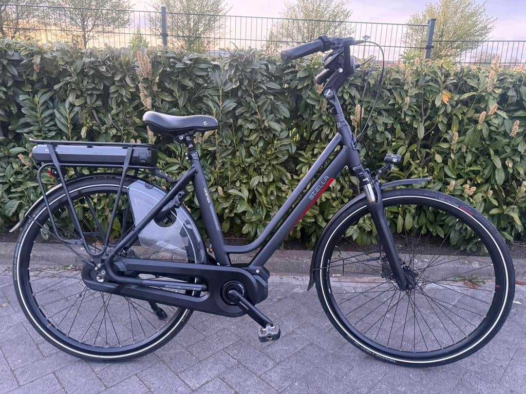 Elektrische fiets Stella Vicenza Shimano middenmotor, Zo goed als nieuw, 50 km per accu of meer, 55 tot 59 cm, Ophalen