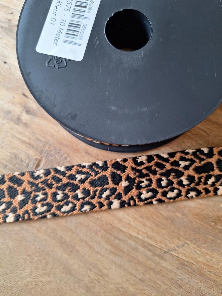 Tassenband Panter NIEUW, Hobby en Vrije tijd, Naaien en Fournituren, Ophalen of Verzenden, Nieuw, Garen of Naald(en)