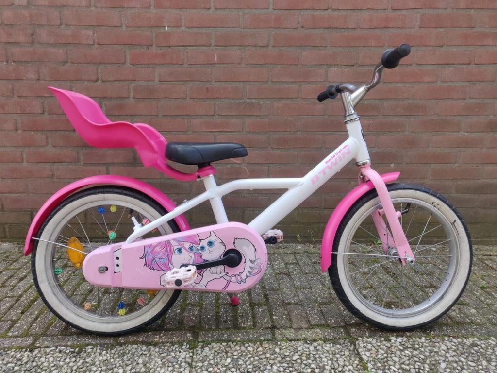 Btwin docto meisjesfiets 16 inch, Fietsen en Brommers, Fietsen | Kinderfietsjes, Ophalen, Gebruikt, 16 tot 20 inch